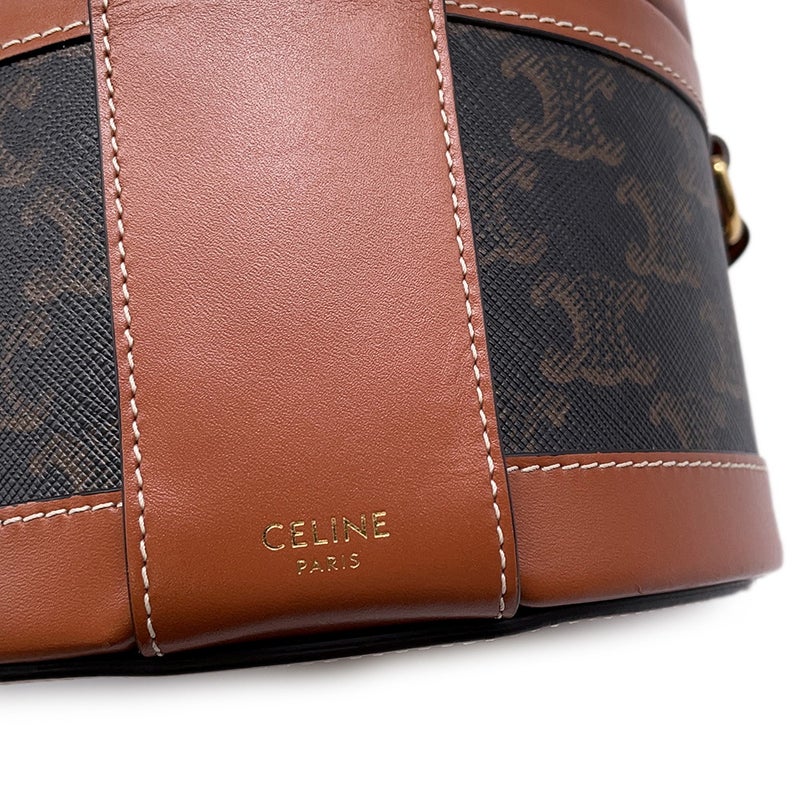 セリーヌ ショルダーバッグ トリオンフ タンブール ミディアム PVC/レザー 195192 CELINE バッグ