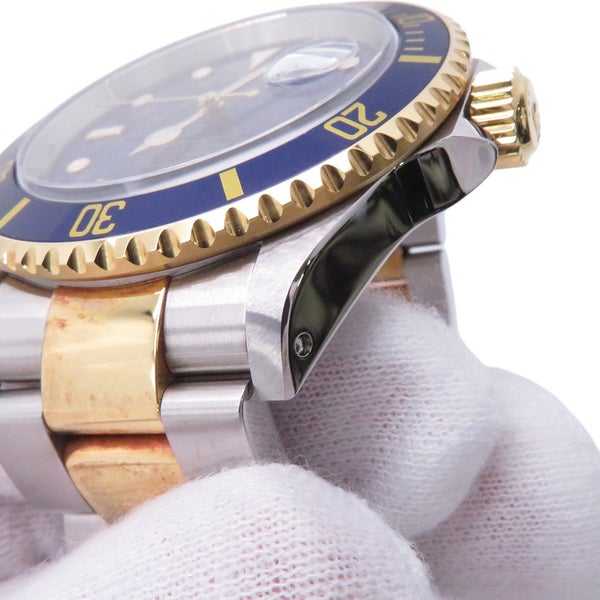 ロレックス サブマリーナ デイト コンビ SS/K18YGイエローゴールド P番 16613 ROLEX 腕時計 ブルー文字盤