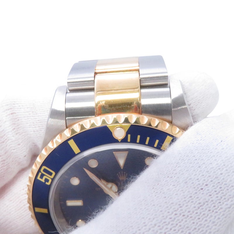 ロレックス サブマリーナ デイト コンビ SS/K18YGイエローゴールド P番 16613 ROLEX 腕時計 ブルー文字盤
