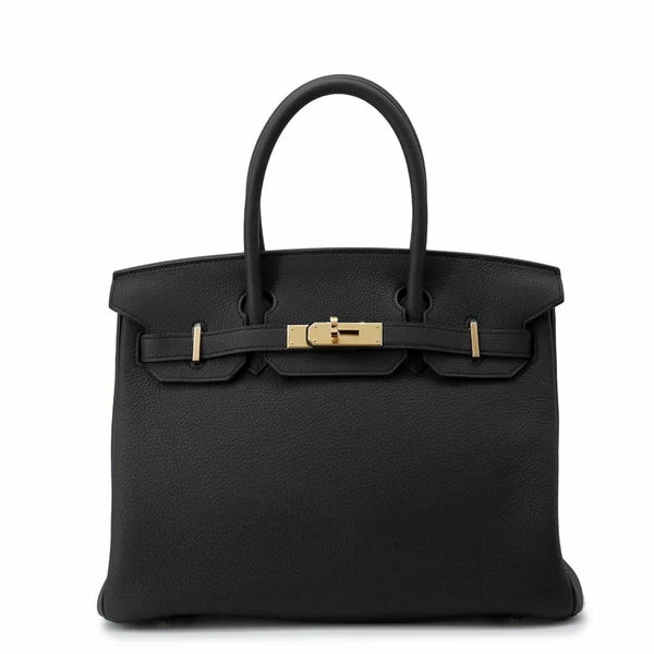 エルメス バーキン30 ブラック/ゴールド金具 トゴ W刻印 HERMES Birkin ハンドバッグ 黒