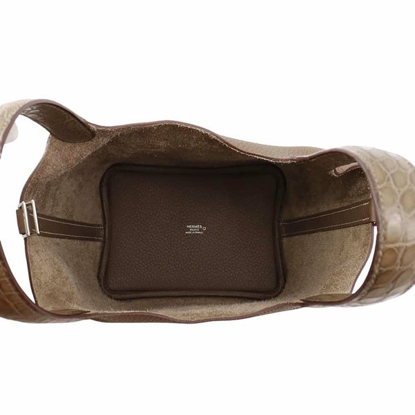 エルメス ピコタンロックPM タッチ エトゥープ/シルバー金具 トリヨンクレマンス/アリゲーターマット Z刻印