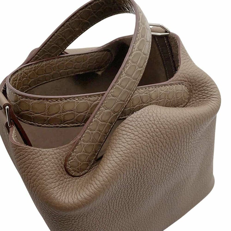 エルメス ピコタンロックPM タッチ エトゥープ/シルバー金具 トリヨンクレマンス/アリゲーターマット Z刻印