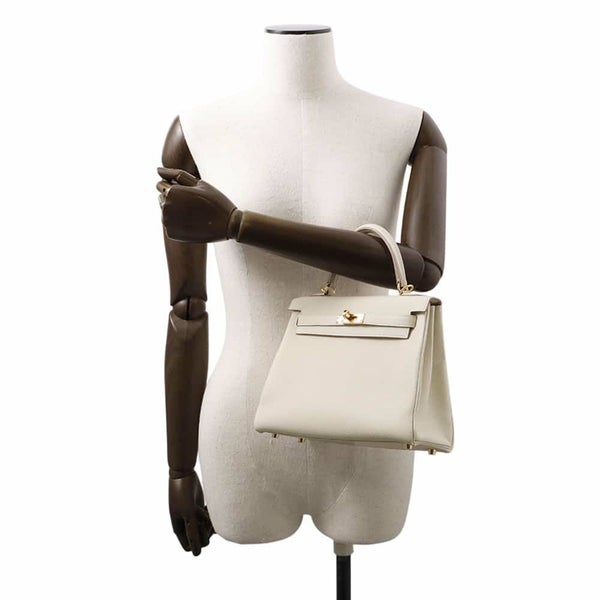 エルメス ハンドバッグ ケリー25 内縫い クレ/ゴールド金具 トゴ Z刻印 HERMES 2wayショルダー