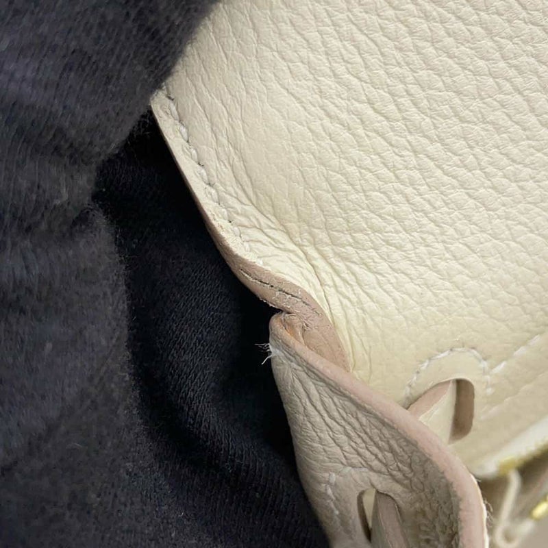 エルメス ハンドバッグ ケリー25 内縫い クレ/ゴールド金具 トゴ Z刻印 HERMES 2wayショルダー