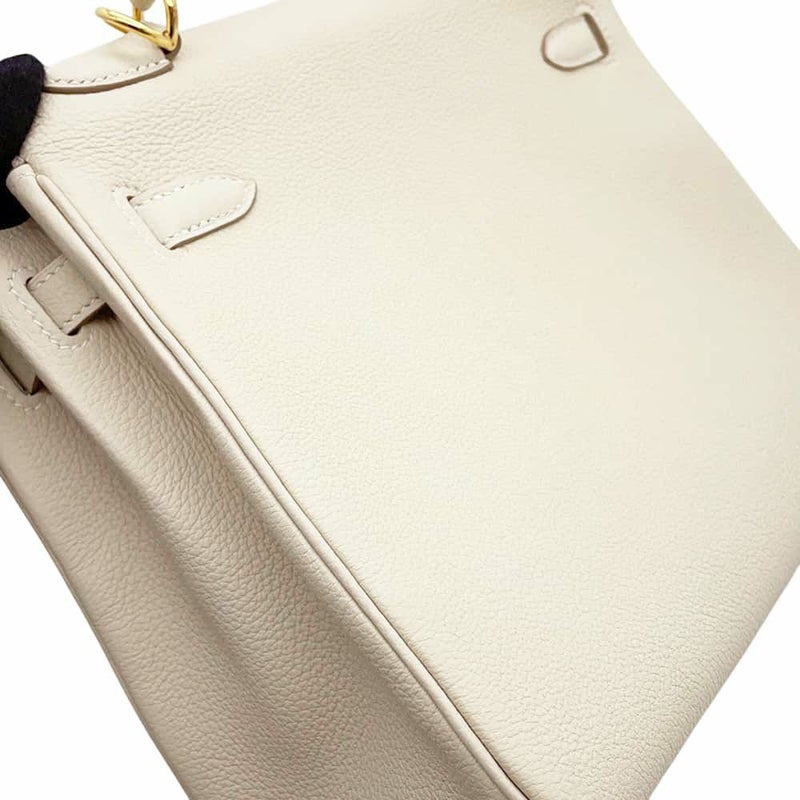 エルメス ハンドバッグ ケリー25 内縫い クレ/ゴールド金具 トゴ Z刻印 HERMES 2wayショルダー