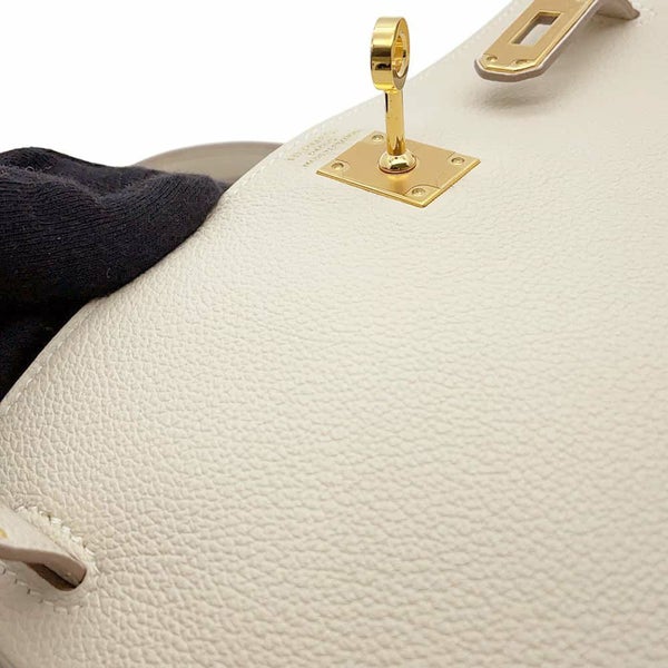 エルメス ハンドバッグ ケリー25 内縫い クレ/ゴールド金具 トゴ Z刻印 HERMES 2wayショルダー
