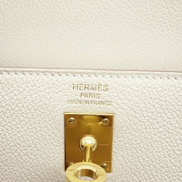 エルメス ハンドバッグ ケリー25 内縫い クレ/ゴールド金具 トゴ Z刻印 HERMES 2wayショルダー