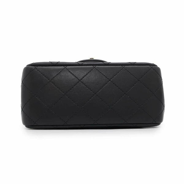 シャネル チェーンショルダーバッグ ミニマトラッセ ココマーク ココボール ラムスキン AS1786 CHANEL 黒