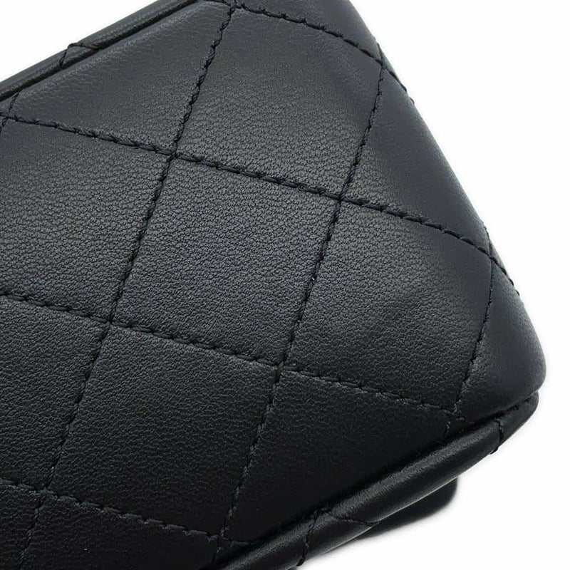 シャネル チェーンショルダーバッグ ミニマトラッセ ココマーク ココボール ラムスキン AS1786 CHANEL 黒