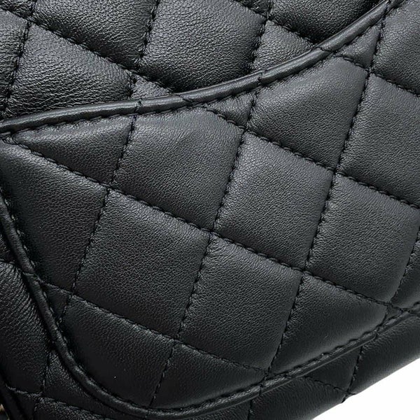 シャネル チェーンショルダーバッグ ミニマトラッセ ココマーク ココボール ラムスキン AS1786 CHANEL 黒