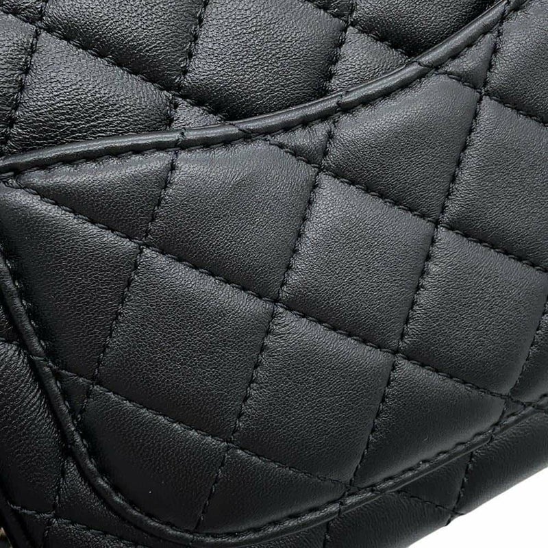 シャネル チェーンショルダーバッグ ミニマトラッセ ココマーク ココボール ラムスキン AS1786 CHANEL 黒