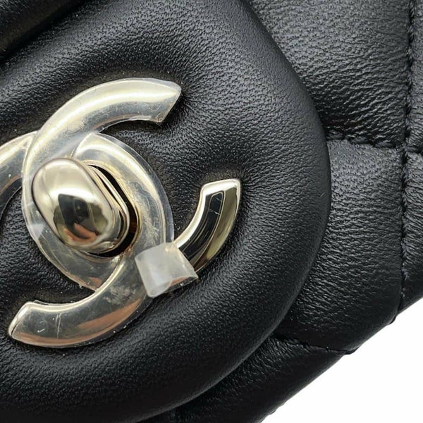 シャネル チェーンショルダーバッグ ミニマトラッセ ココマーク ココボール ラムスキン AS1786 CHANEL 黒