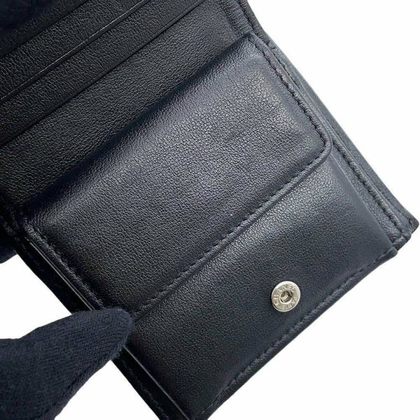 シャネル 二つ折り財布 マトラッセ ココマーク ラムスキン AP3407 CHANEL 財布 黒
