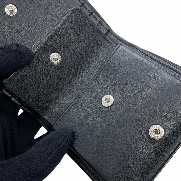 シャネル 二つ折り財布 マトラッセ ココマーク ラムスキン AP3407 CHANEL 財布 黒