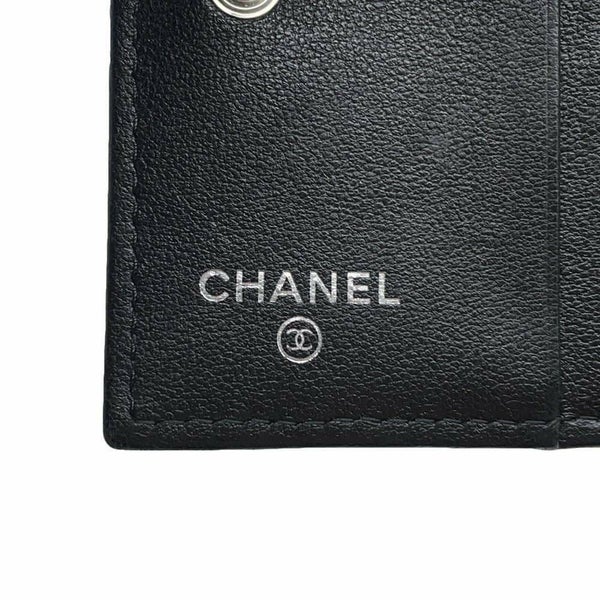 シャネル 二つ折り財布 マトラッセ ココマーク ラムスキン AP3407 CHANEL 財布 黒