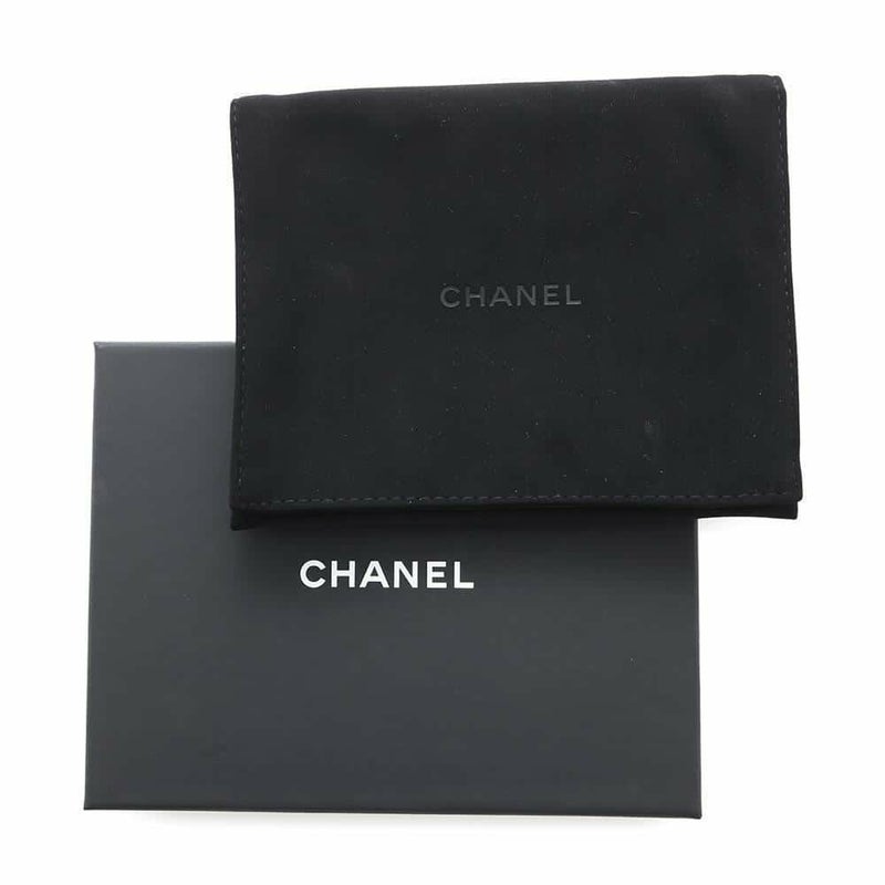 シャネル 二つ折り財布 マトラッセ ココマーク ラムスキン AP3407 CHANEL 財布 黒