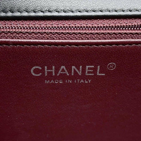 シャネル チェーンショルダーバッグ ココマーク フルフラップ レザー CHANEL バッグ 黒