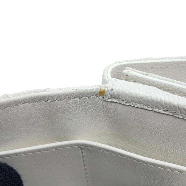 シャネル 三つ折り財布 マトラッセ スモール フラップ ウォレット トランプ キャビアスキン AP3081 財布 白