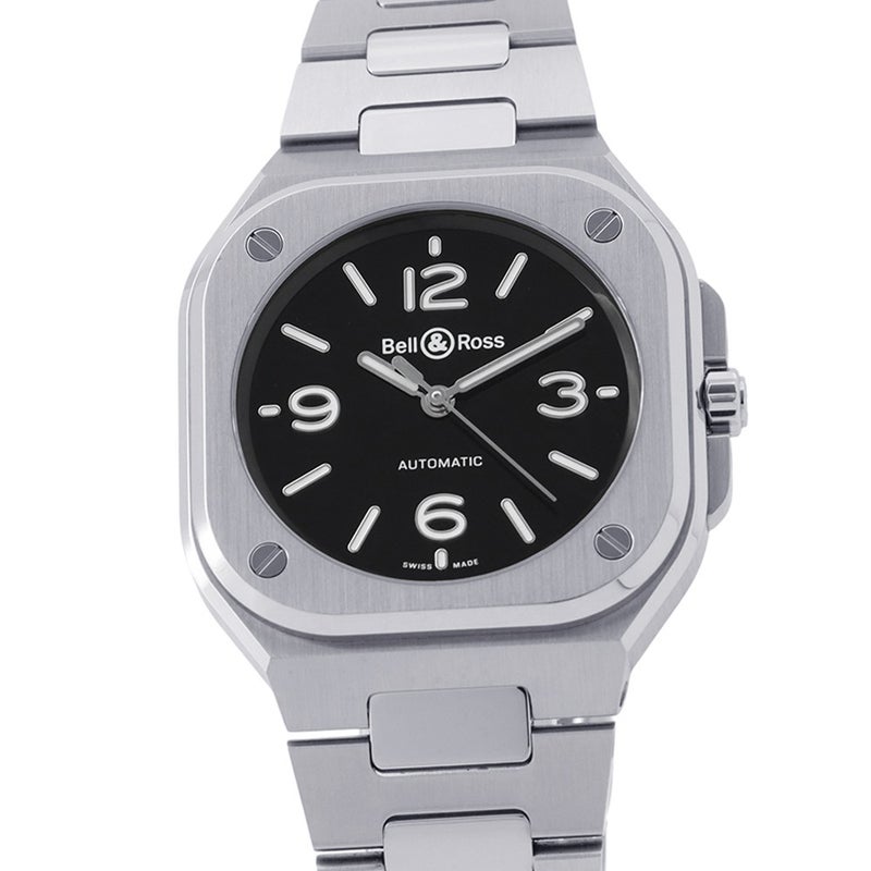 ベル&ロス BR05 ブラック スティール BR05A-BL-ST/SST Bell&Ross 腕時計 ベルロス 黒文字盤