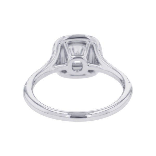 ティファニー リング ソレスト クッション カット エンゲージメント ダイヤ 中石0.45ct/計0.32ct Pt950 サイズ約13号 鑑定書付き 指輪