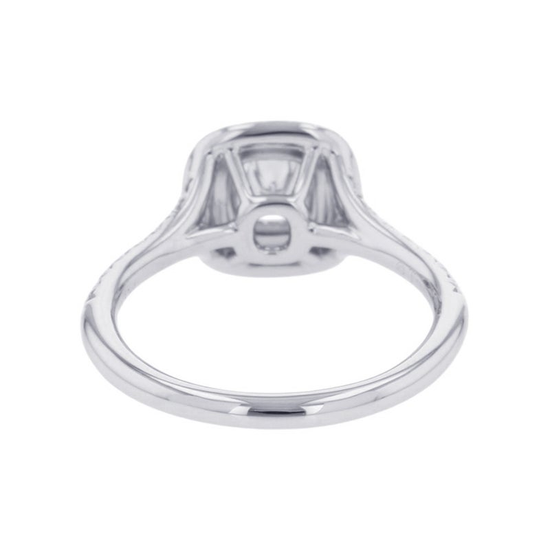 ティファニー リング ソレスト クッション カット エンゲージメント ダイヤ 中石0.45ct/計0.32ct Pt950 サイズ約13号 鑑定書付き 指輪