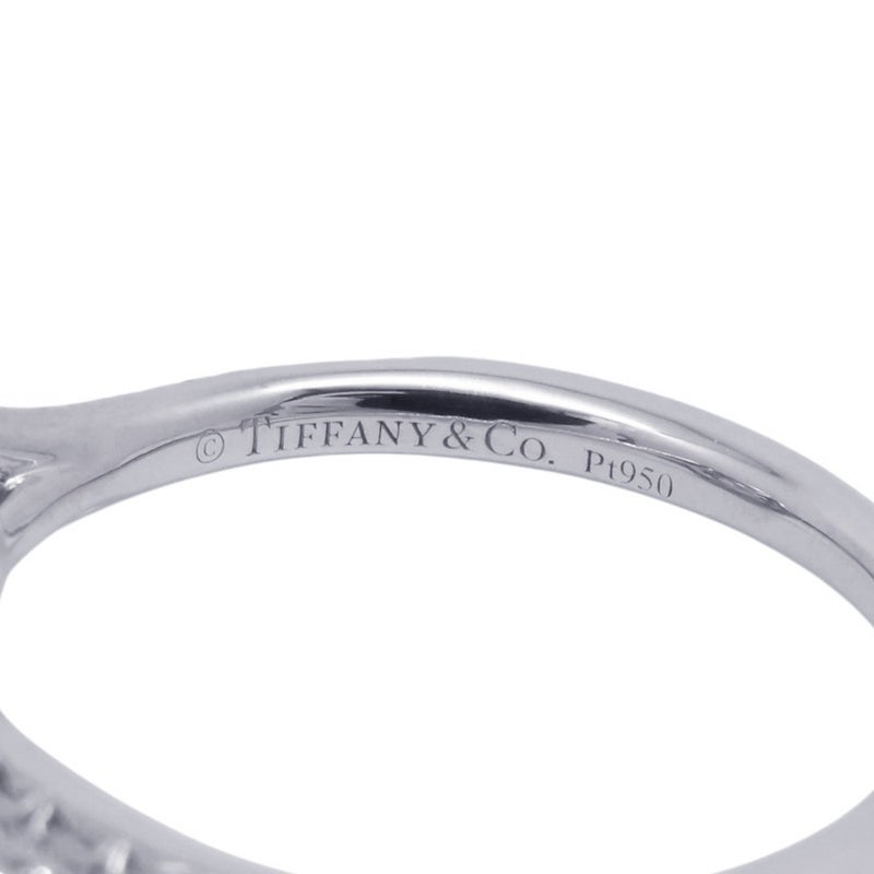 ティファニー リング ソレスト クッション カット エンゲージメント ダイヤ 中石0.45ct/計0.32ct Pt950 サイズ約13号 鑑定書付き 指輪