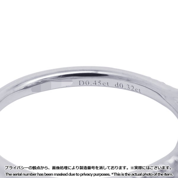ティファニー リング ソレスト クッション カット エンゲージメント ダイヤ 中石0.45ct/計0.32ct Pt950 サイズ約13号 鑑定書付き 指輪