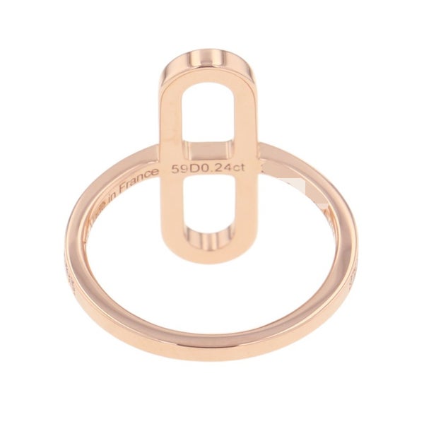 エルメス リング エヴァー・シェーヌ・ダンクル PM ダイヤモンド 59P 計0.24ct K18PGピンクゴールド サイズ50 HERMES 指輪