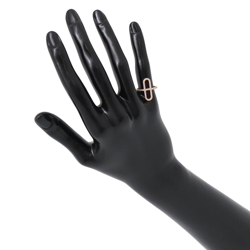 エルメス リング エヴァー・シェーヌ・ダンクル PM ダイヤモンド 59P 計0.24ct K18PGピンクゴールド サイズ50 HERMES 指輪