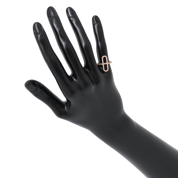 エルメス リング エヴァー・シェーヌ・ダンクル PM ダイヤモンド 59P 計0.24ct K18PGピンクゴールド サイズ50 HERMES 指輪