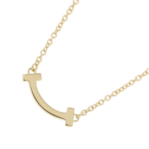 ティファニー ネックレス Tスマイル ペンダント ミニ ダイヤモンド 計0.03ct K18YGイエローゴールド 62617683 Tiffany&Co.