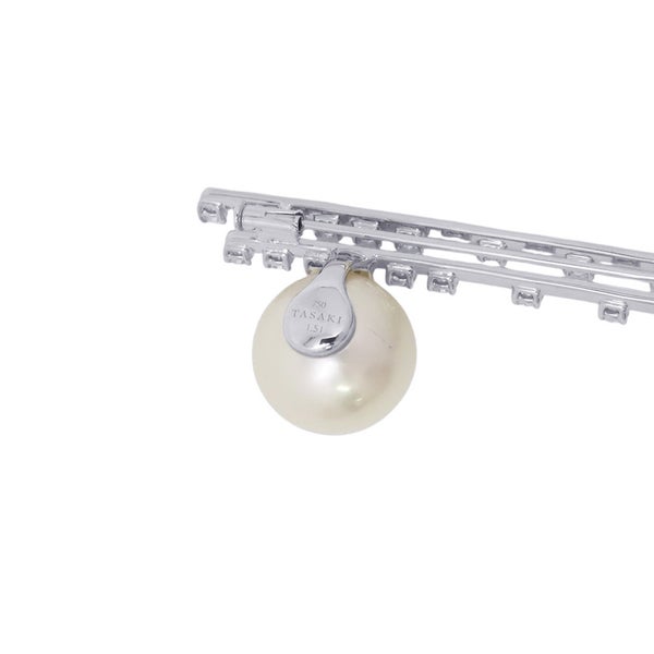 タサキ ブローチ シロチョウガイパール ダイヤモンド 計1.51ct K18WGホワイトゴールド TASAKI ジュエリー