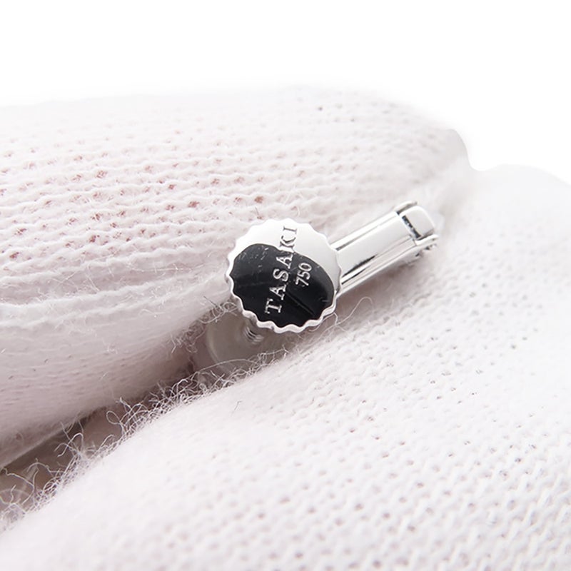 タサキ イヤリング バランス プラス ダイヤモンド パヴェ あこや真珠/ダイヤ 計0.16ct K18WG E-3913-18KWG TASAKI パール