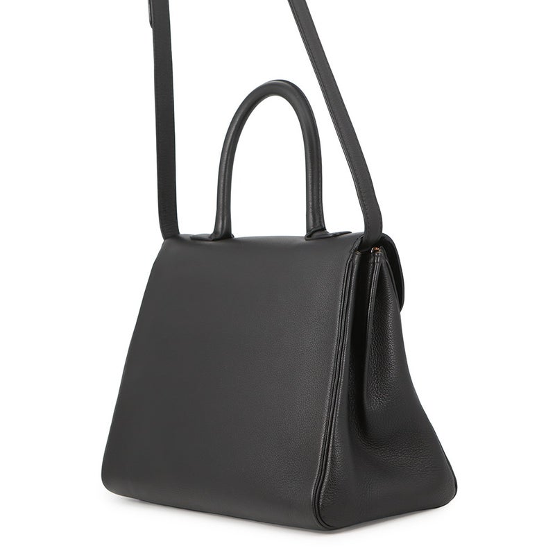 デルヴォー ハンドバッグ ブリヨンMM カーフレザー Delvaux 2wayショルダーバッグ 黒