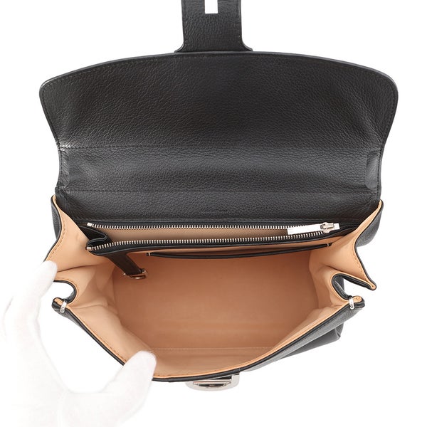 デルヴォー ハンドバッグ ブリヨンMM カーフレザー Delvaux 2wayショルダーバッグ 黒