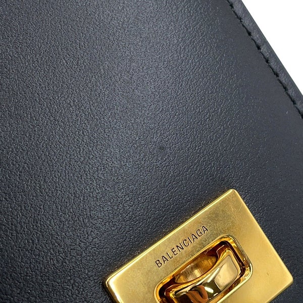 バレンシアガ バッグチャーム ロデオ ラゲージタグ レザー 8196402 BALENCIAGA 黒