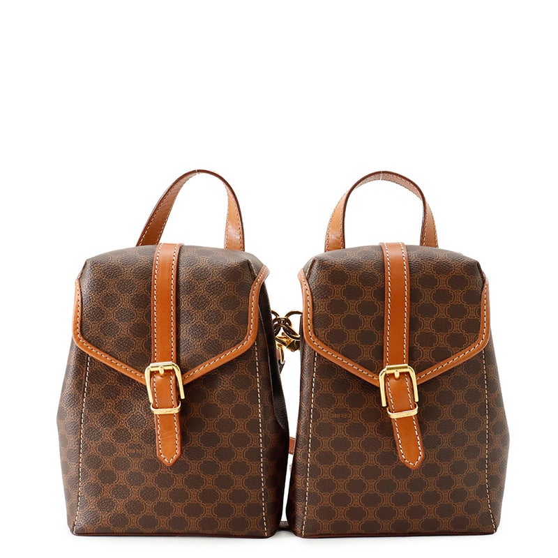 セリーヌ リュック マカダム ツイン ミニリュック PVC/レザー CELINE バッグパック