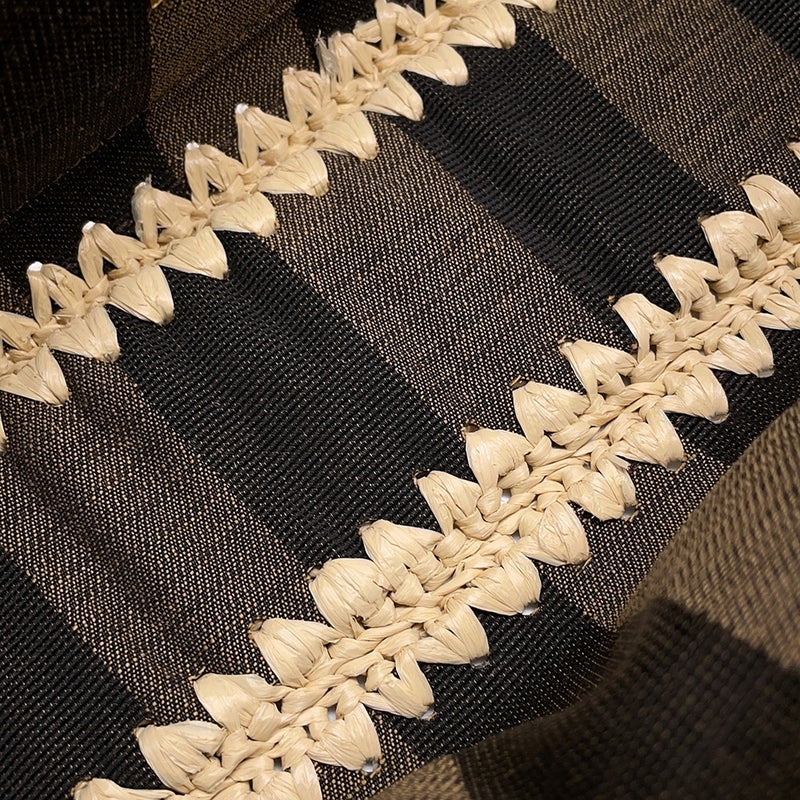 フェンディ ハンドバッグ マンマバケット ラフィア/キャンバス 8BR600 FENDI バッグ ワンショルダー 2way