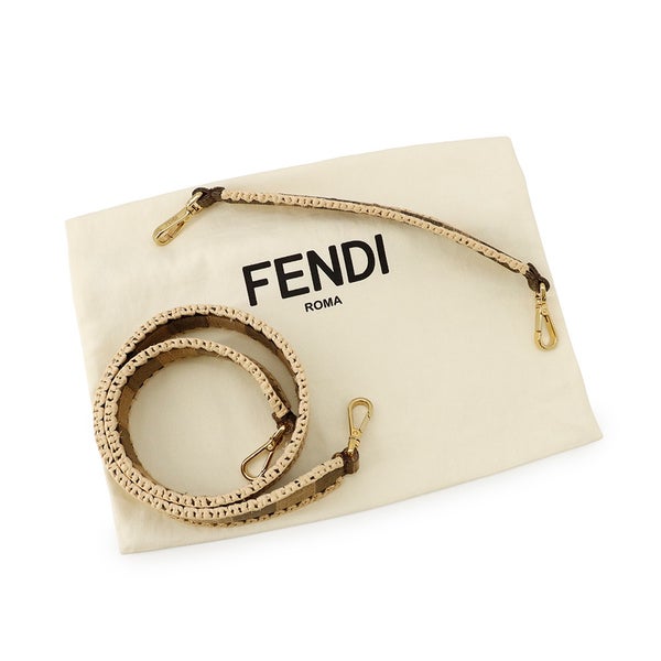 フェンディ ハンドバッグ マンマバケット ラフィア/キャンバス 8BR600 FENDI バッグ ワンショルダー 2way