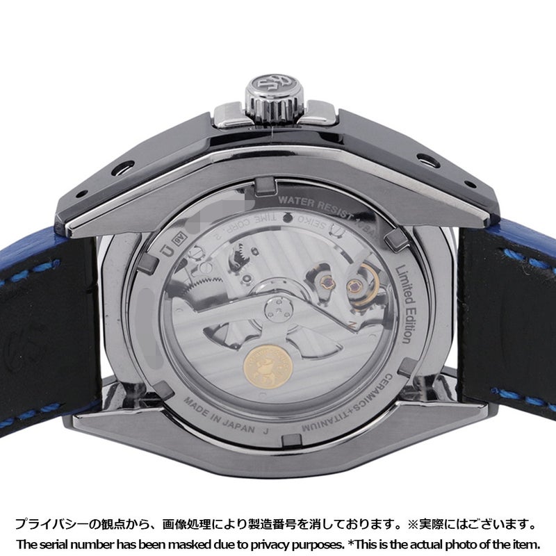 セイコー グランドセイコー スプリングドライブ GMT ブラックセラミックス SBGE039 SEIKO 腕時計 ディープブルー文字盤