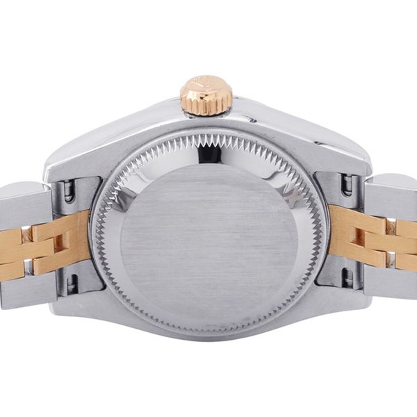 ロレックス デイトジャスト SS/K18PGピンクゴールド V番 179171G ROLEX 腕時計 バイオレット文字盤 10Pダイヤ レディース