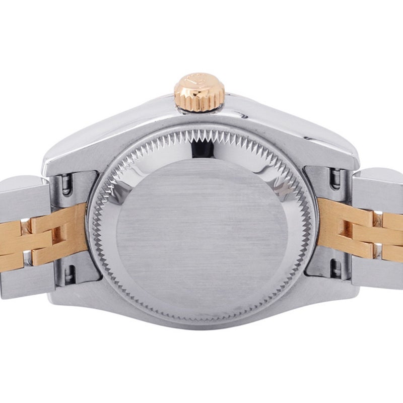 ロレックス デイトジャスト SS/K18PGピンクゴールド V番 179171G ROLEX 腕時計 バイオレット文字盤 10Pダイヤ レディース