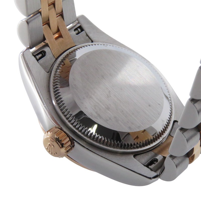 ロレックス デイトジャスト SS/K18PGピンクゴールド V番 179171G ROLEX 腕時計 バイオレット文字盤 10Pダイヤ レディース