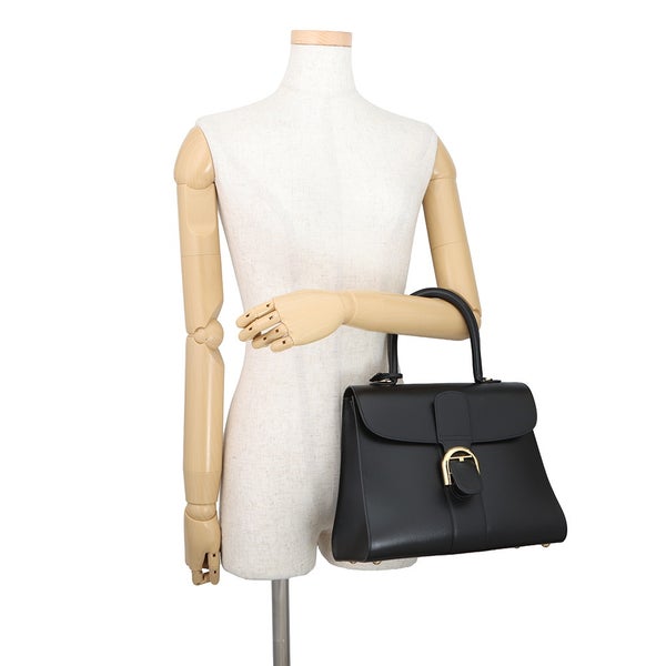 デルヴォー ハンドバッグ ブリヨンMM ボックスカーフ AA0483AAM099ZDO Delvaux 2wayショルダーバッグ 黒
