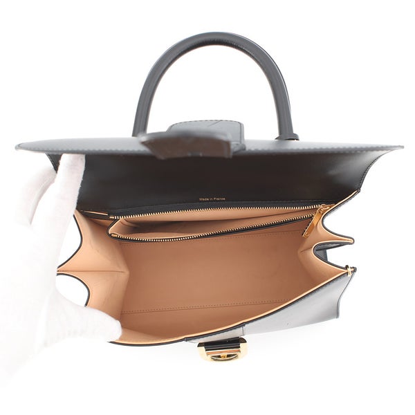 デルヴォー ハンドバッグ ブリヨンMM ボックスカーフ AA0483AAM099ZDO Delvaux 2wayショルダーバッグ 黒