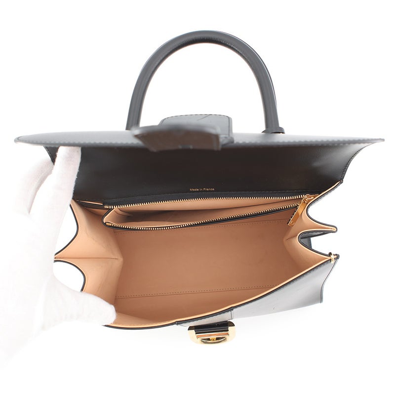 デルヴォー ハンドバッグ ブリヨンMM ボックスカーフ AA0483AAM099ZDO Delvaux 2wayショルダーバッグ 黒