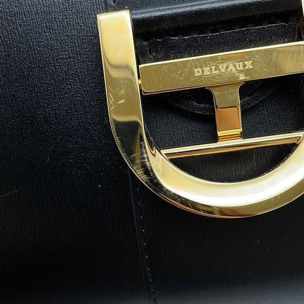デルヴォー ハンドバッグ ブリヨンMM ボックスカーフ AA0483AAM099ZDO Delvaux 2wayショルダーバッグ 黒