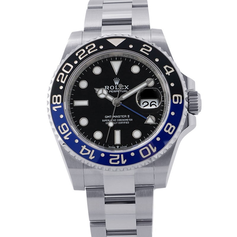 ロレックス GMTマスター2 デイト ランダムシリアル ルーレット 126710BLNR ROLEX 腕時計 黒文字盤