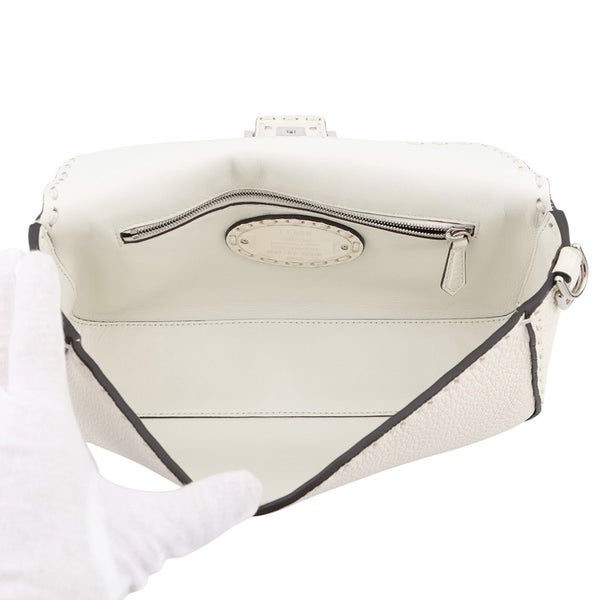 フェンディ ハンドバッグ セレリア バケット カーフレザー 8BR600 FENDI バッグ ワンショルダー 白