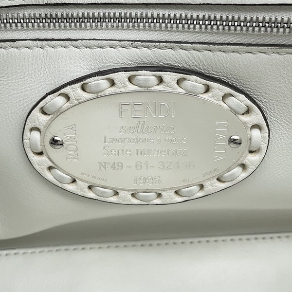 フェンディ ハンドバッグ セレリア バケット カーフレザー 8BR600 FENDI バッグ ワンショルダー 白